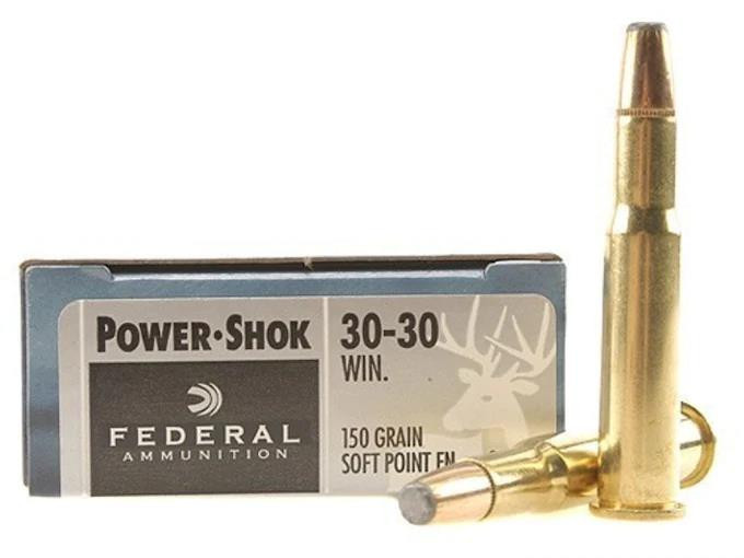 Federal Power-Shok Ammunition 30-30 Winchester 150 Grain Soft Point Flat Nose Box of 20 #3030A