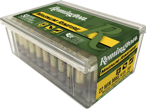 Remington Ammunition 22 Winchester Magnum Rimfire (WMR) 40 Grain Pointed Soft Point