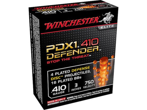 Winchester PDX1 Defender .410 Bore 3" 4 Disks over 1/3 oz. #BB Shot 10 rds.