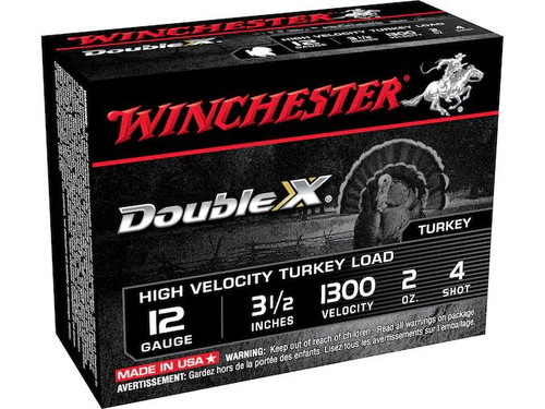 Winchester Double X Turkey 12 Gauge 3-1/2" 2 oz. #4 Copper Plated Shot 10 rds.