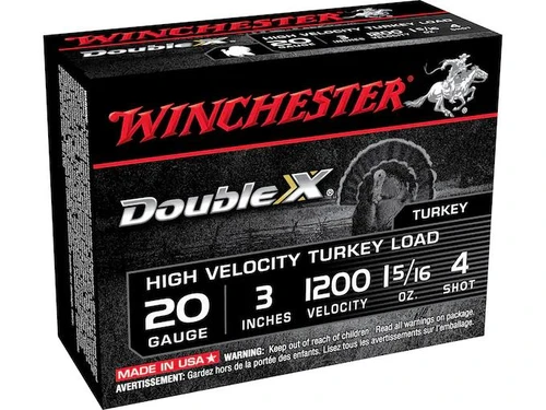 Winchester Double X Turkey 20 Gauge 3" 1-5/16 oz. #4 Copper Plated Shot 10 rds.