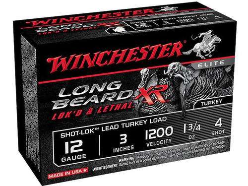 Winchester Long Beard XR Turkey 12 Gauge 3" 1-3/4 oz. #4 Copper Plated Shot 10 rds.