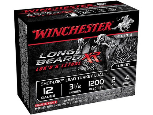 Winchester Long Beard XR Turkey 12 Gauge 3-1/2" 2 oz. #4 Copper Plated Shot 10 rds.
