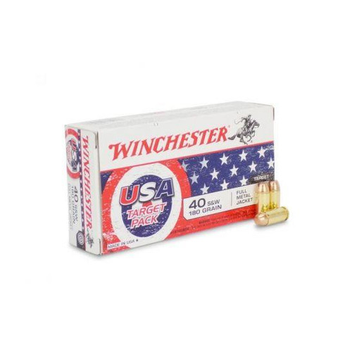 Winchester USA Ammunition 40 S&W 180 Grain Full Metal Jacket 50 Rounds