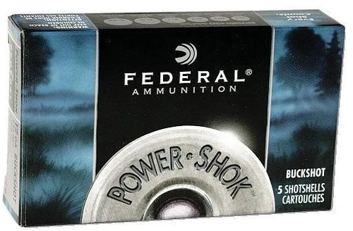 Federal Power-Shok 12 Gauge 2-3/4" 9 Pellets #00 Buffered Lead Buckshot 5 rds.