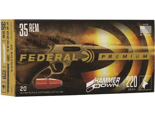 Federal Premium HammerDown Ammunition 35 Remington 220 Grain Bonded Jacketed Hollow Point Box of 20