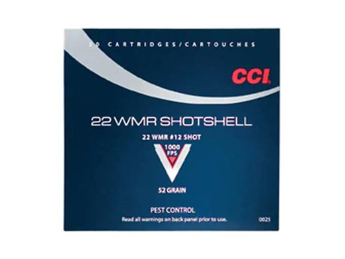 CCI .22 Winchester Magnum Rimfire 52 gr #12 Shotshell 20 rds.