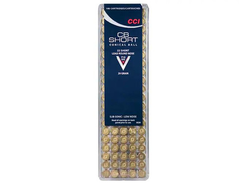 CCI .22 CB Short 29 gr Lead Round Nose 100 rds. CCI .22 CB Short 29 gr Lead Round Nose 100 rds.