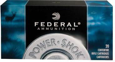 Federal Premium Power Shok Rifle .222 Remington Soft Point 50 gr 20 rds.
