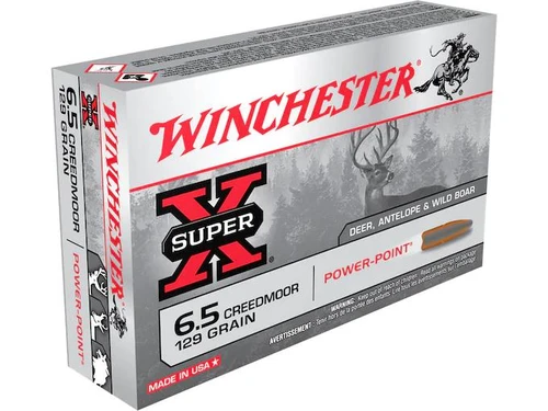 Winchester Super-X 6.5mm Creedmoor 129 gr Power-Point 20 rds.