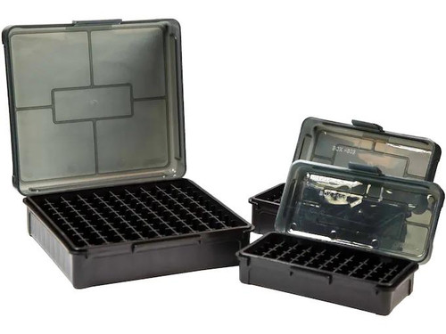 Frankford Arsenal Hinge-Top Ammo Box Plastic Gray and Black 243/6.5cm/308