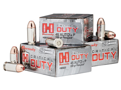Hornady Critical Duty 45 ACP +P 220 Grain FlexLock Box of 20 #90926