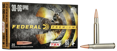 Federal Premium Barnes TSX 30-06 SPRG 165gr #P3006AF 20 Rounds