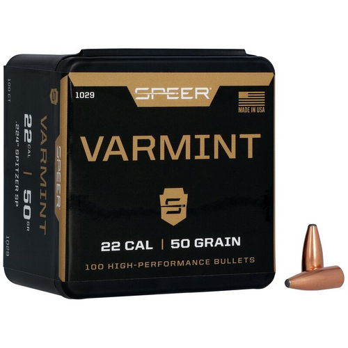 Speer Varmint .22 Cal 50gr Soft Point Bullet #1029