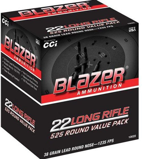 CCI Blazer .22 Long Rifle Lead Round Nose 38 gr 525 rds.