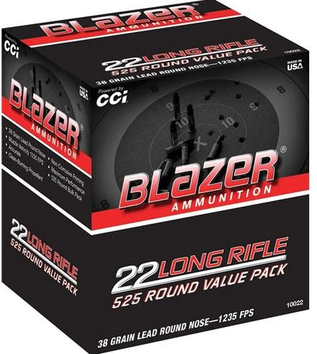 CCI Blazer .22 Long Rifle Lead Round Nose 38 gr 525 rds.