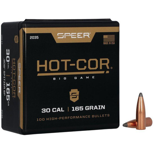 Speer .308 Cal 165gr Hot-Cor Rifle Bullets #2035 (1-100 ct box)