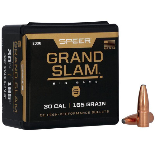 Speer .308 Cal 165gr Grand Slam Rifle Bullets #2038 (1-50 ct box)