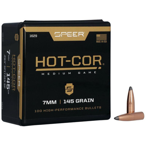 Speer .284 Cal 145gr Hot-Cor Rifle Bullets #1629 (1-100 ct box)