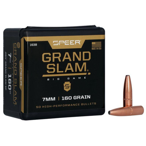 Speer .284 Cal 160gr Grand Slam Rifle Bullets #1638 (1-50 ct box) Speer .284 Cal 160gr Grand Slam Rifle Bullets #1638 (1-50 ct box)
