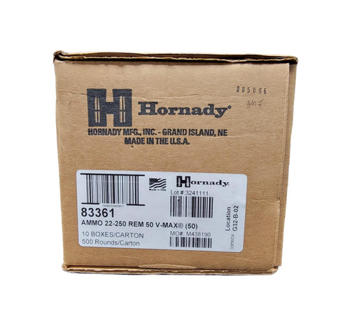 Hornady Varmint Express .22-250 Rem 50gr V-MAX #83361 500 Rounds
