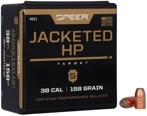 Speer .357 Cal 158gr Jacketed Handgun Bullets #4211 (1-100 ct box)