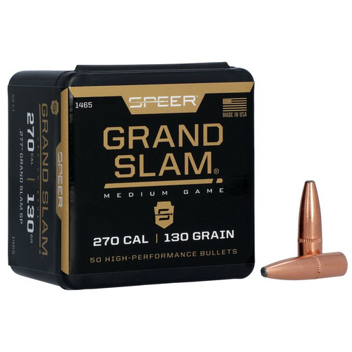 Speer Grand Slam .270 130gr SP Bullet #1465 (1-50 ct Box)