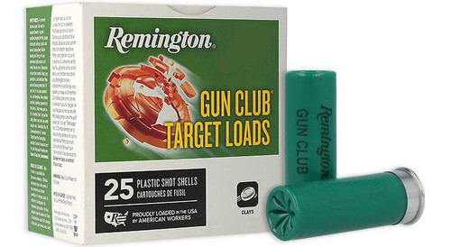 Remington Gun Club Target 12 GA 2-3/4" #8 Shot 25 Rounds