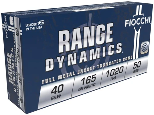 Fiocchi Range Dynamics 40 S&W 165gr FMJTC 50 Rounds #40SWF