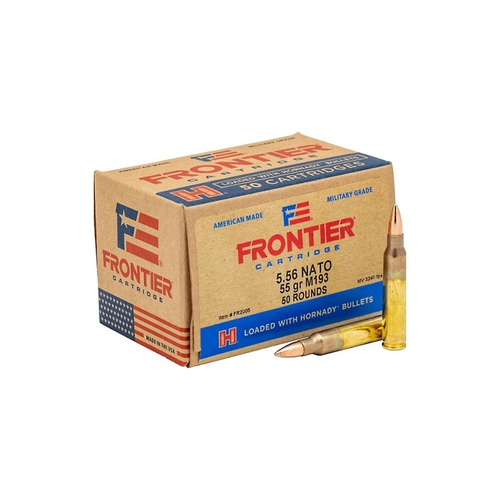 Hornady Frontier M193 556 Nato 55gr FMJ #FR2005 50 Rounds