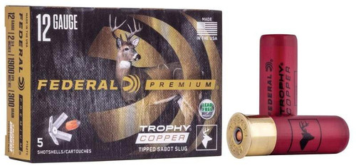 Federal Premium 12ga 300gr Trophy Copper Sabot Slug #P152 FT 5 Rounds