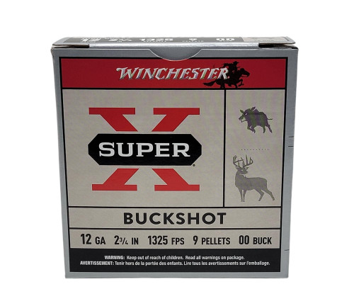Winchester Super X 12 GA 2-3/4" OO Buckshot 25 Rounds