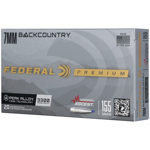 Federal Premium 7MM Backcountry 155gr Terminal Ascent 20 Rounds