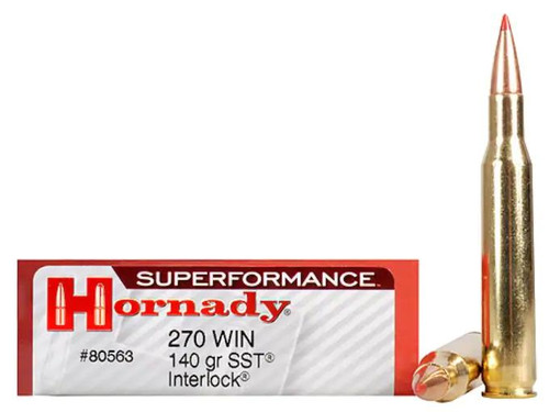 Hornady Superformance .270 Winchester 140 gr SST InterLock 20rds. Hornady Superformance .270 Winchester 140 gr SST InterLock 20rds.