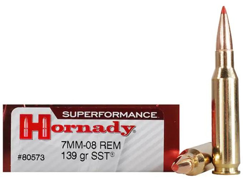 Hornady Superformance SST 7mm-08 Remington 139 gr SST 20 rds. Hornady Superformance SST 7mm-08 Remington 139 gr SST 20 rds.