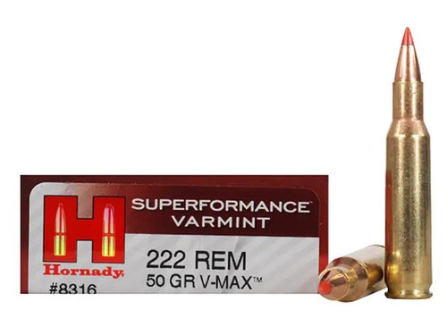 Hornady Superformance Varmint .222 Remington 50 gr V-MAX 20 rds.