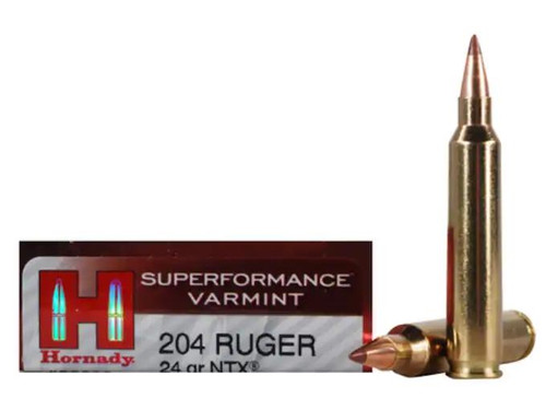 Hornady Superformance Varmint .204 Ruger 24 gr NTX Lead-Free 20 rds.