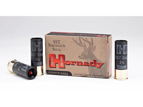 Hornady SST 12 Gauge 2-3/4" 300 gr FTX Sabot Slug 5 rds. Hornady SST 12 Gauge 2-3/4" 300 gr FTX Sabot Slug 5 rds.