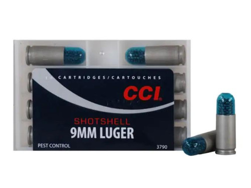 CCI 9mm Luger Shotshell 53 gr #12 Shot 10 rds.