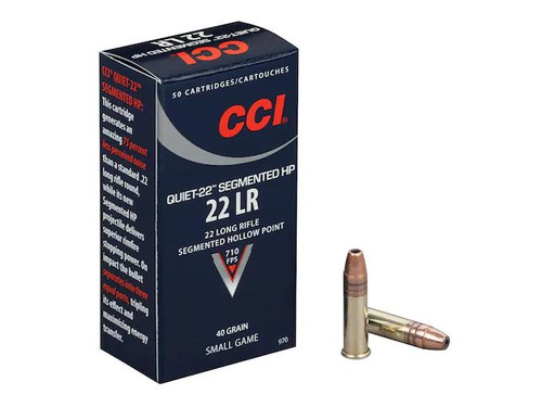CCI Quiet .22 Long Rifle Subsonic 40 gr Segmented Lead Hollow Point 50 rds.