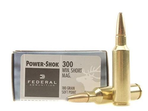 Federal Power-Shok .300 Winchester Short Magnum 180 gr Soft Point 20 rds.