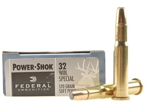 Federal Power-Shok .32 Winchester Special 170 gr Soft Point Flat Nose 20 rds.