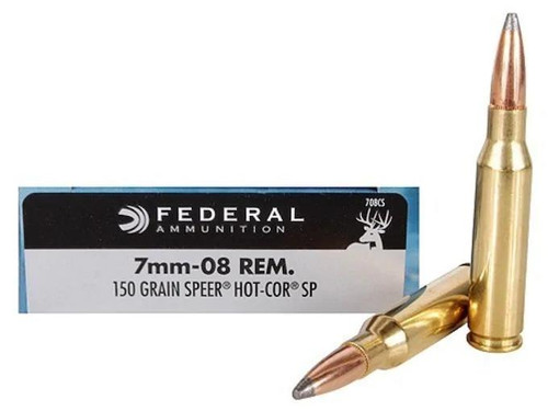 Federal Power-Shok 7mm-08 Remington 150 gr Speer Hot-Cor Soft Point 20 rds. Federal Power-Shok 7mm-08 Remington 150 gr Speer Hot-Cor Soft Point 20 rds.