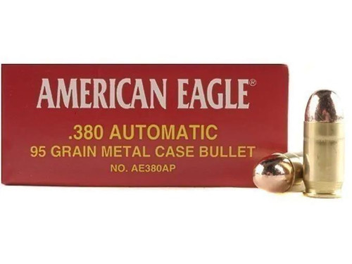 Federal American Eagle .380 ACP 95 gr FMJ 50 rds. Federal American Eagle .380 ACP 95 gr FMJ 50 rds.
