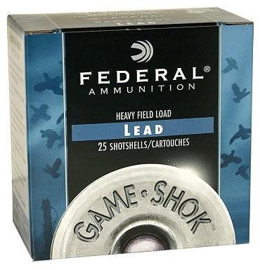 Federal Game-Shok Heavy Field Load 20 Gauge 2-3/4" 7/8 oz. #6 Lead Shot 25 rds.