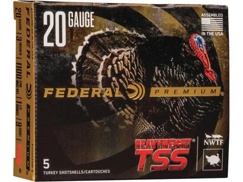 Federal Heavyweight TSS Turkey 20 Gauge 3" 1-1/2 oz. #9 Non-Toxic Tungsten Super Shot Flitecontrol Flex Wad 5 rds.
