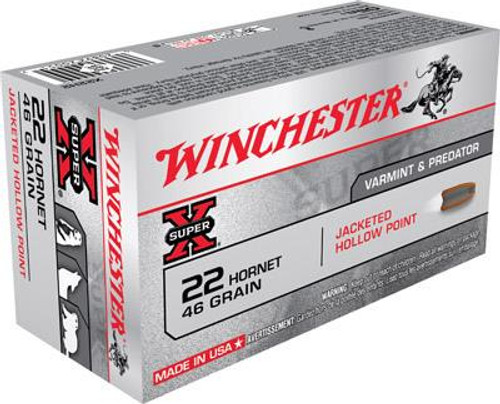 Winchester Super-X .22 Hornet 46 gr Hollow Point 50 rds.