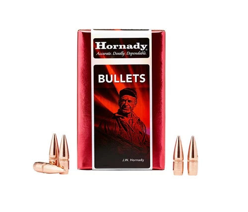 Hornady Bullets 22 Caliber .224 Diameter 55 Grain Spire Point Boat Tail with Cannelure Box of 100