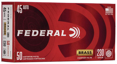 Federal Champion Ammunition 45 ACP 230 Grain Full Metal Jacket Federal Champion Ammunition 45 ACP 230 Grain Full Metal Jacket