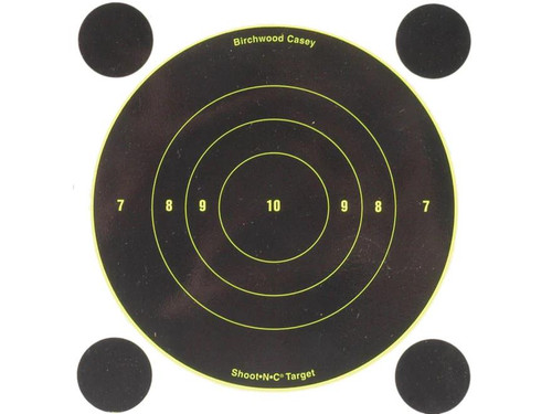 Birchwood Casey Shoot-N-C Targets 6" Bullseye Pack of 12 with 48 Pasters